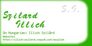 szilard illich business card